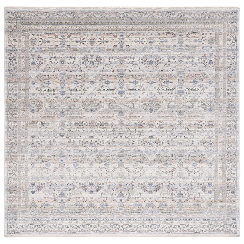 Bremen Oriental Power Loomed Area Rug, Square 6'7"