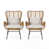 Coussin beige / structure brune
