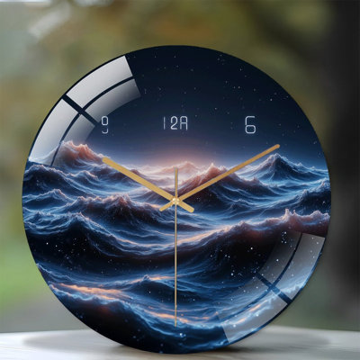 Horloge murale moderne en verre 12 po