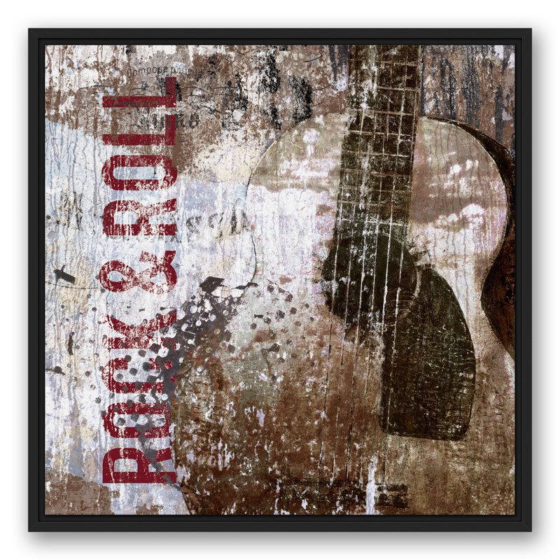 Guitare Rock and Roll, H 25,75 po x l 25,75 po x P 1,75 po
