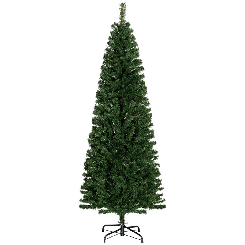 Arbre de Noël artificiel 9 pi - branches ouvertes, base en acier, aiguilles de pin réalistes (vert), ignifuge, décoration des Fêtes sans entretien pour la maison