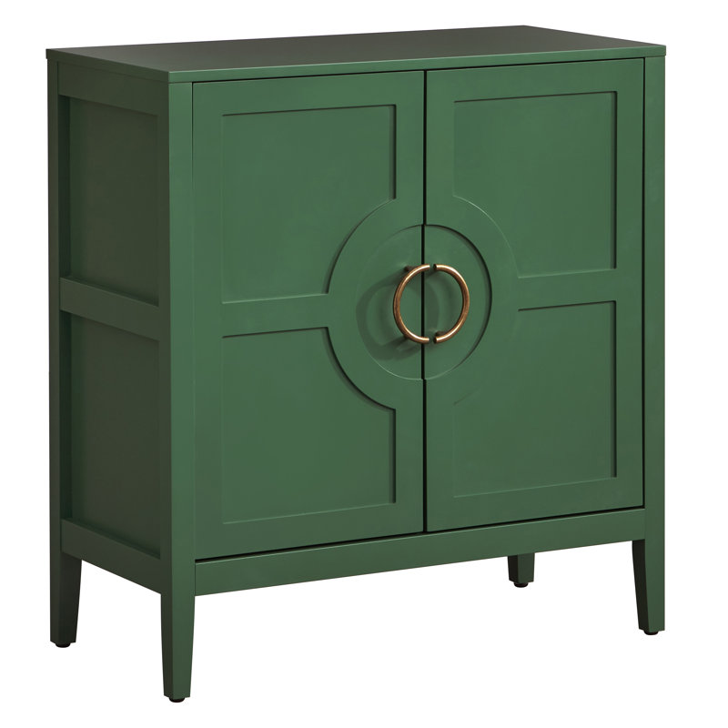 Armoire d'appoint 2 portes avec tablettes réglables Hewson , Vert Jade