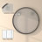 Tanx 24 in. W x 24 in. H Round Framed Wall Bathroom Vanity Mirror in Matte Black-1716202934