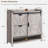 Farmhouse 2 Flip Drawers & Sliding Door Shoe Storage Cabinet – Freestanding Rustic Hidden Shoe Rack Organizer For Entryway-1896654980
