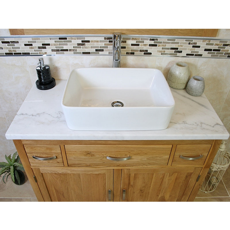 Desmond 1000mm Single Bathroom Vanity with Vessel Ceramic Basin