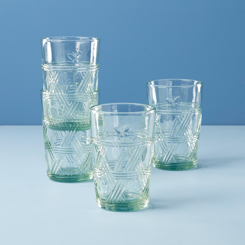Lenox Butterfly Meadow Clear Tall Glasses, Set Of 4, Green
