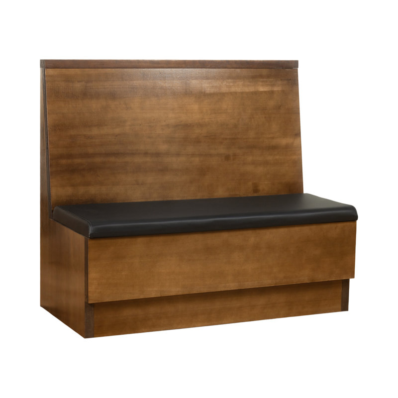 Cabine en bois massif 48 ", Bois brun foncé, Noir