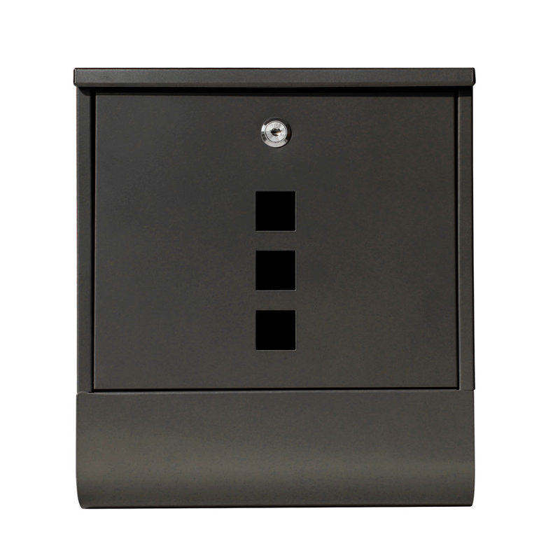 Strohl Metal Wall Mounted Letter Box, Black