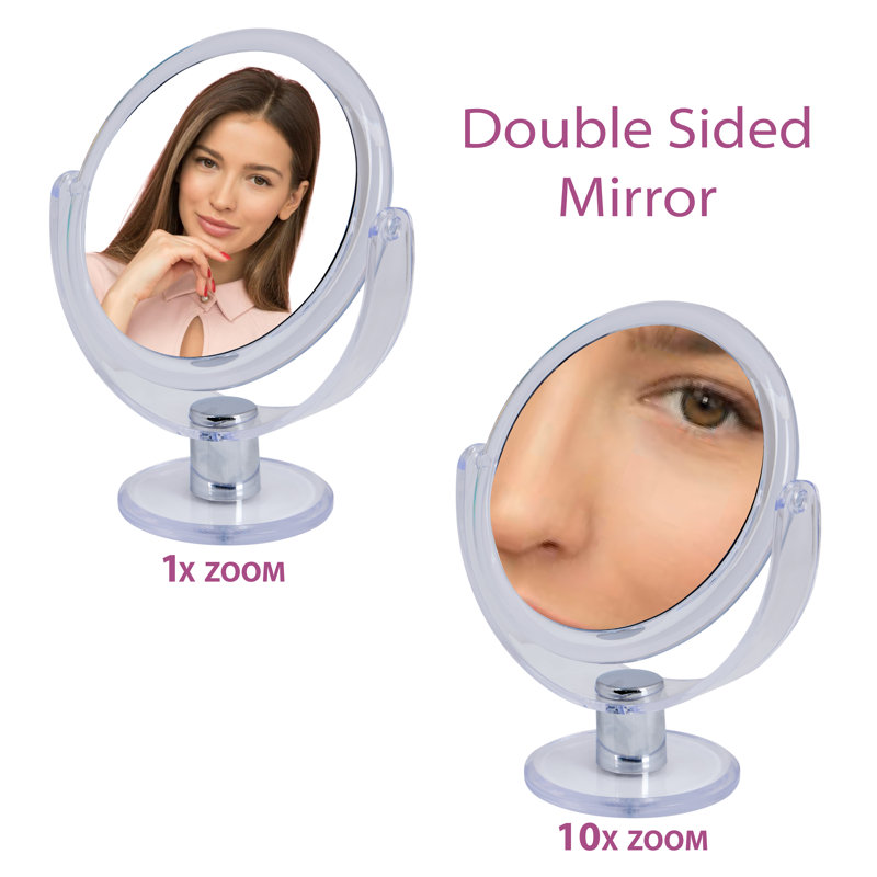 Amya Vanity Makeup Mirror, Frost