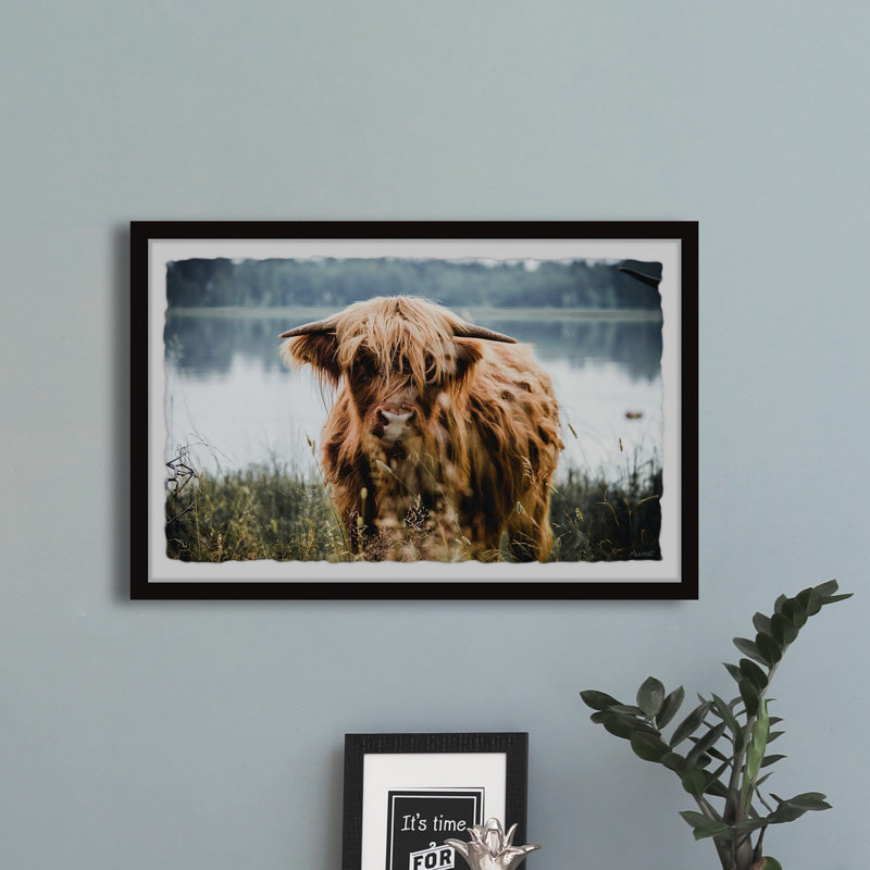 Lakeside Grass - Single Picture Frame Print, 41cm H x 61cm W x 3.81cm D