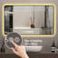 Miroir de salle de bain 48 po x 32 po avec coins arrondis