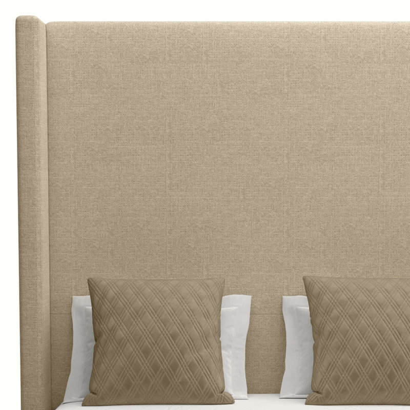 Esparto Upholstered Wingback Bed, California King, Flax Revolution®