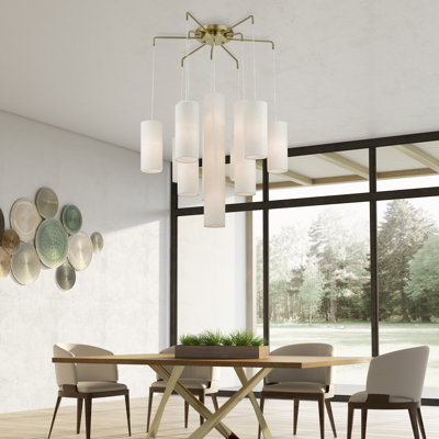 Traneisha 15-Light Dimmable Tiered and Cylinder Chandelier
