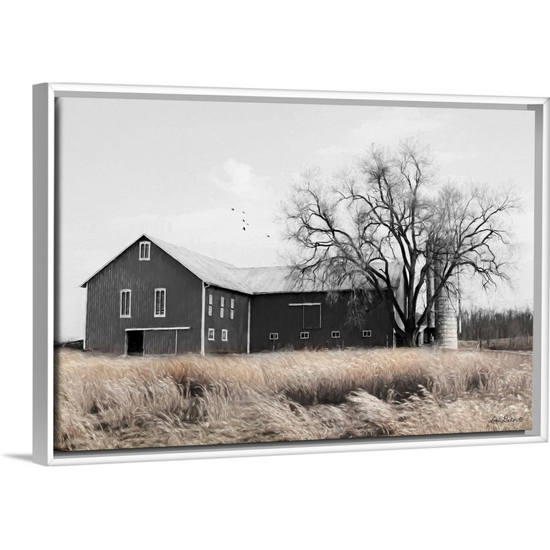 « Ohio Fields II » par Lori Deiter-reproduction de photo sur toile, Cadre blanc, H 22 po x l 32 po x P 1,75po