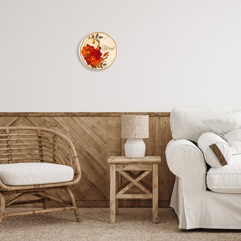 Plaque murale «Blessed Autumn Florals» par Mardell Schuster
