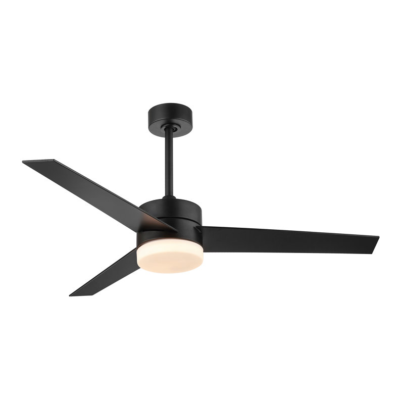 Almendares 52'' Ceiling Fan with LED Lights, Black