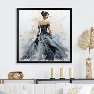 Noir et gris Classic Silhouette II - impressions sur toile Dior