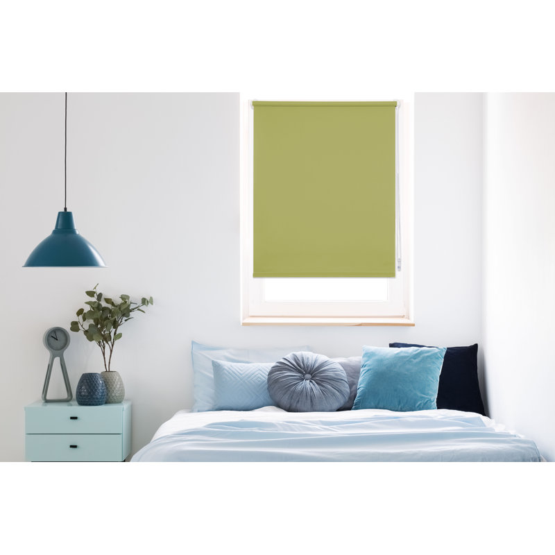 Just Room Darkening Roll-Up Blind, 160cm L x 60cm W, Green