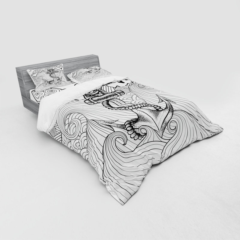 Coastal Duvet Cover, Queen Duvet Cover + 3 Additional Pieces