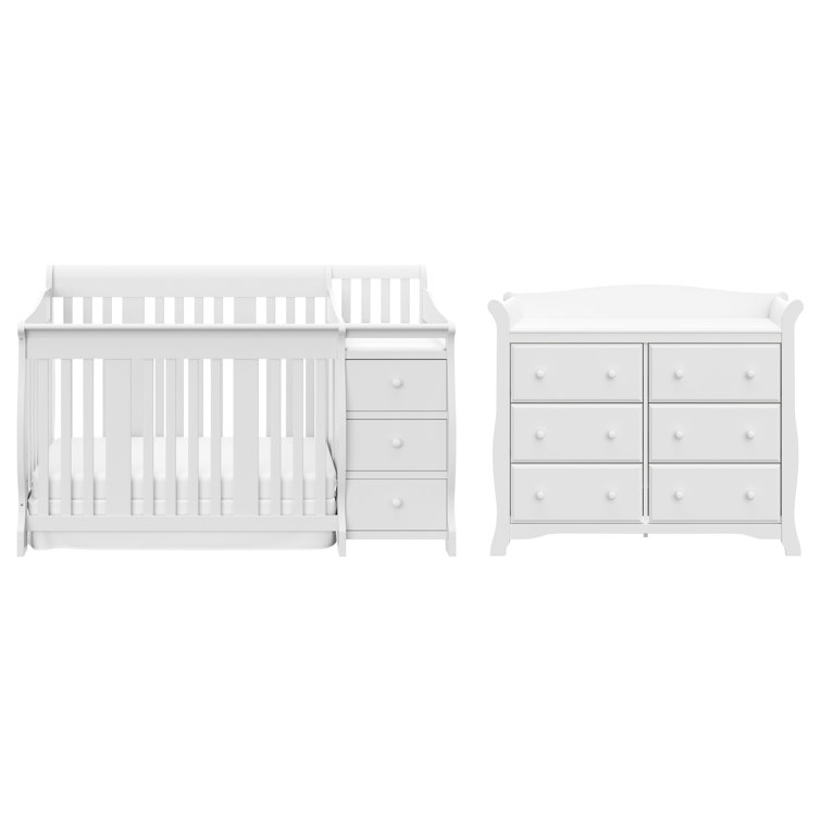Portofino Convertible Standard Crib and Changer Combo Nursery Furniture Set