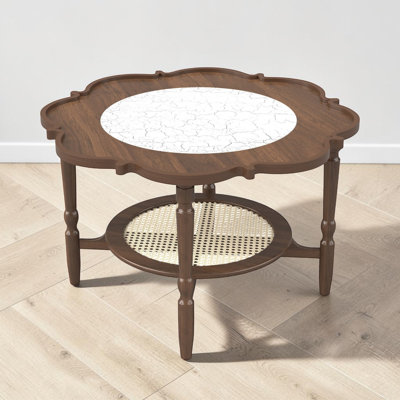 Table basse à plateau avec tablette