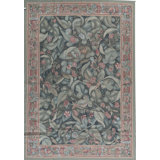 Hand-Knotted High-Quality Brown and Green Area Rug