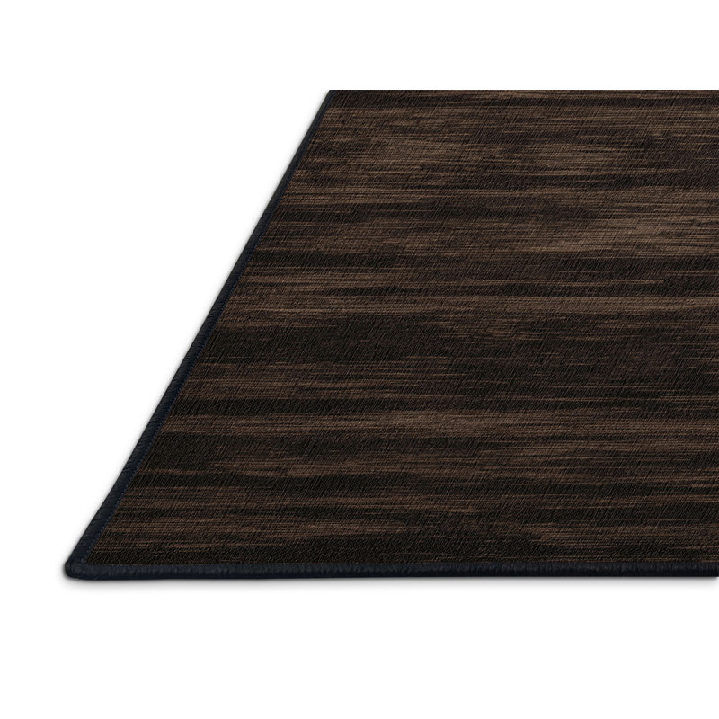 Machine Washable Abstract Brown Area Rug, Rectangle 2' x 3'