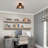 1-Light 11.81" Industrial Metal Dimmable Flush Mount
