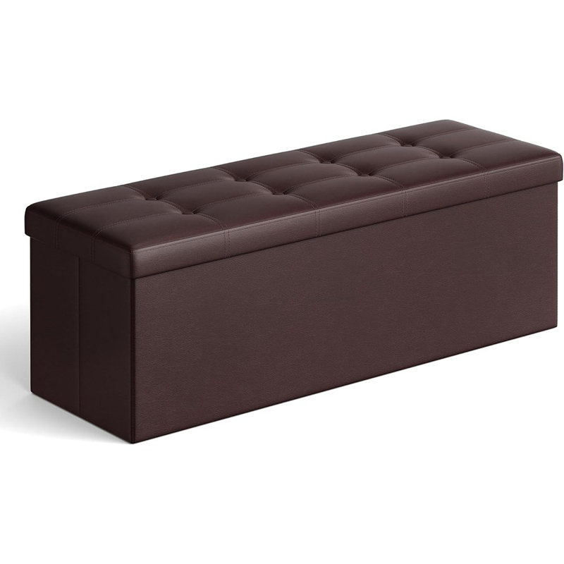 Folding Storage Ottoman Bench