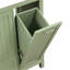 De salle de bain avec lavabo en céramique et grand rangement, vert