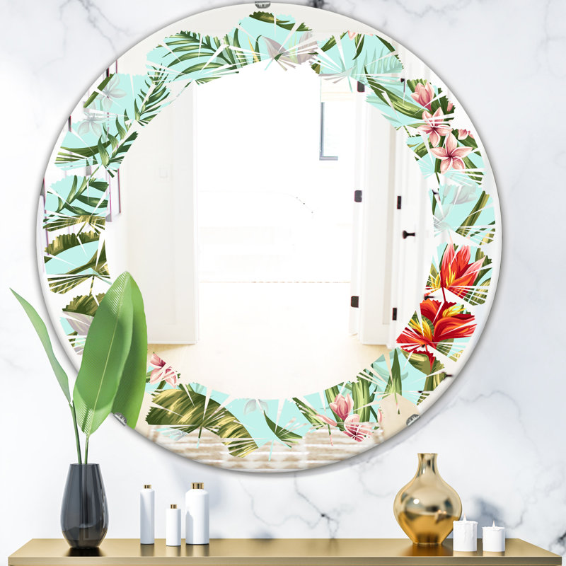 Miroir mural Leaves Foliage II, 31,5 po x 31,5 po
