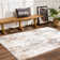 Rectangle Machine Woven Polyester Area Rug in Orange/Cream