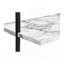 Bibliothèque, bibliothèque, étagère, échelle, 5 niveaux, h 72 po, bureau, chambre à coucher, stratifié aspect marbre blanc, métal noir, contemporain, moderne