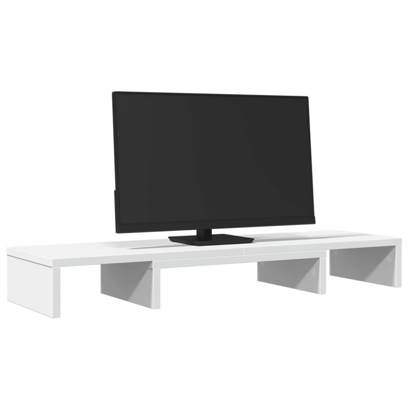 Bata Manufactured Wood Monitor Stand, 10.5cm H x 80cm W x 24cm D, White