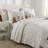 3 Pcs Floral Patchwork Pattern Vintage-Inspired Quilt Bedspread Set-114614123-114614126