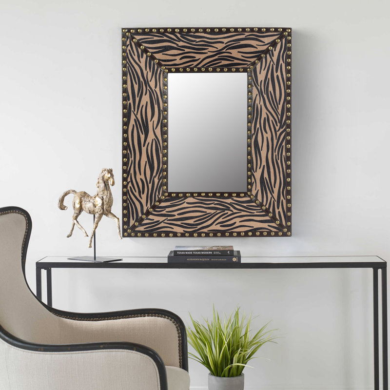 Miroir mural Jaquayvion, Brun / noir