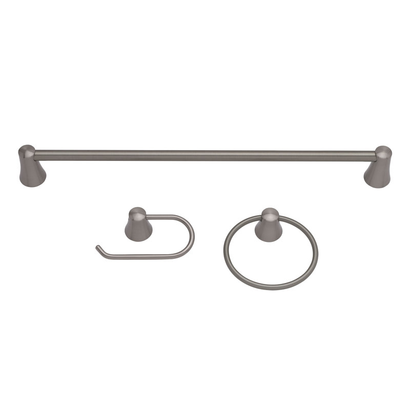 3 - Piece Bathroom Hardware Set, Satin