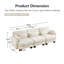 Canapé modulaire 3 places avec motif capitonné et tissu chenille-1145926662-1145926656