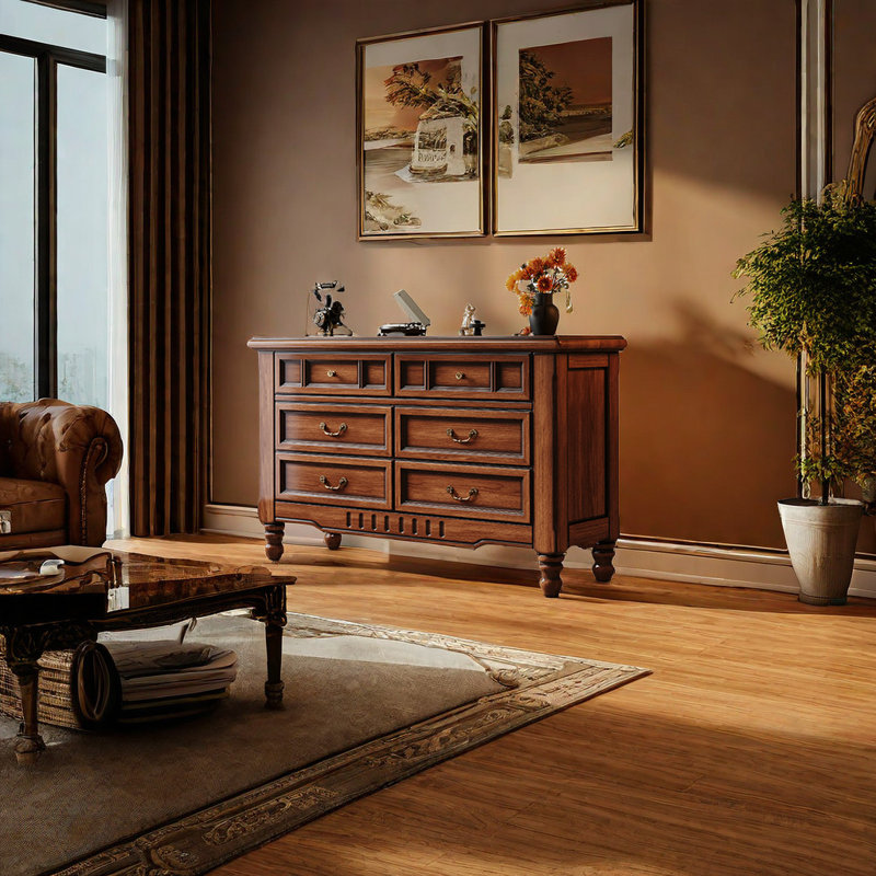Armoire décorative moderne en bois massif