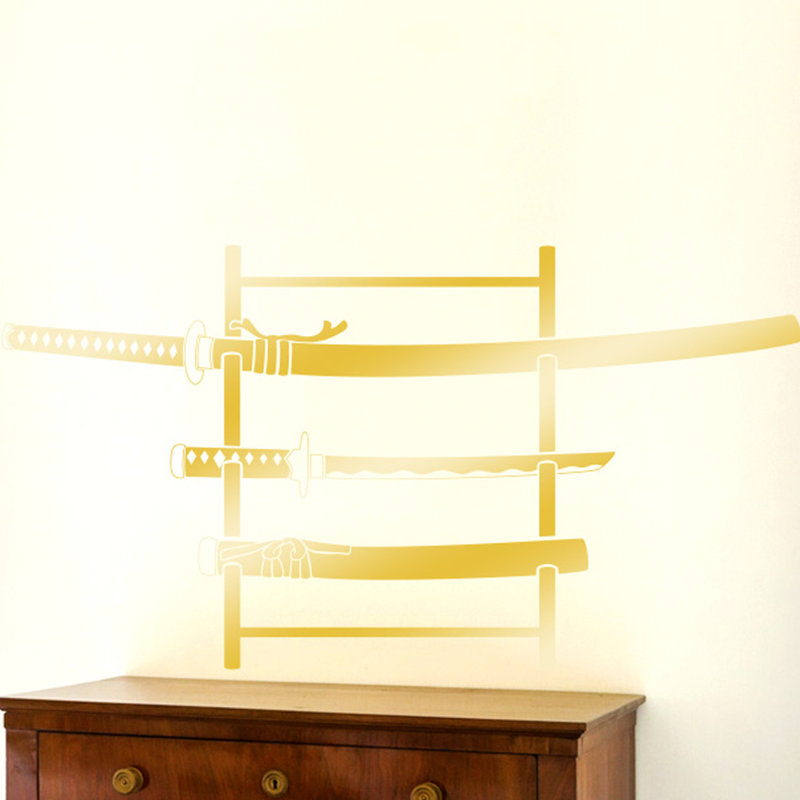 Patriotic Wall Decal, Shiny Gold
