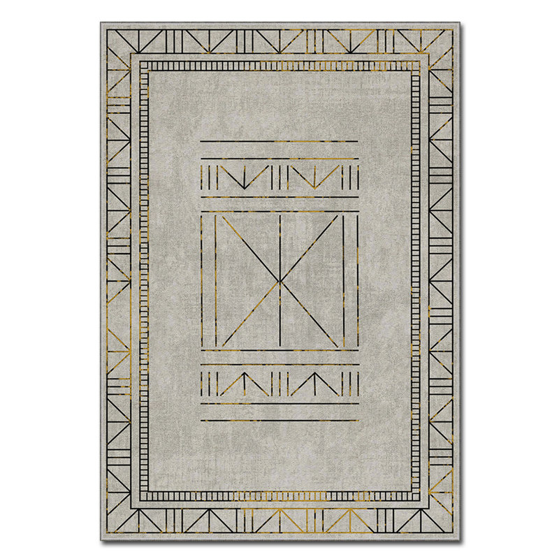 Tapis luxueux, 100% polyester, 5,9 x 9,2 pieds | Poids de 740 g / m², tissu en velours facile à nettoyer, tissu velours facile à nettoyer, hauteur des poils de 0,08 po | Lavable à la machine, parfait pour le salon et la chambre à coucher