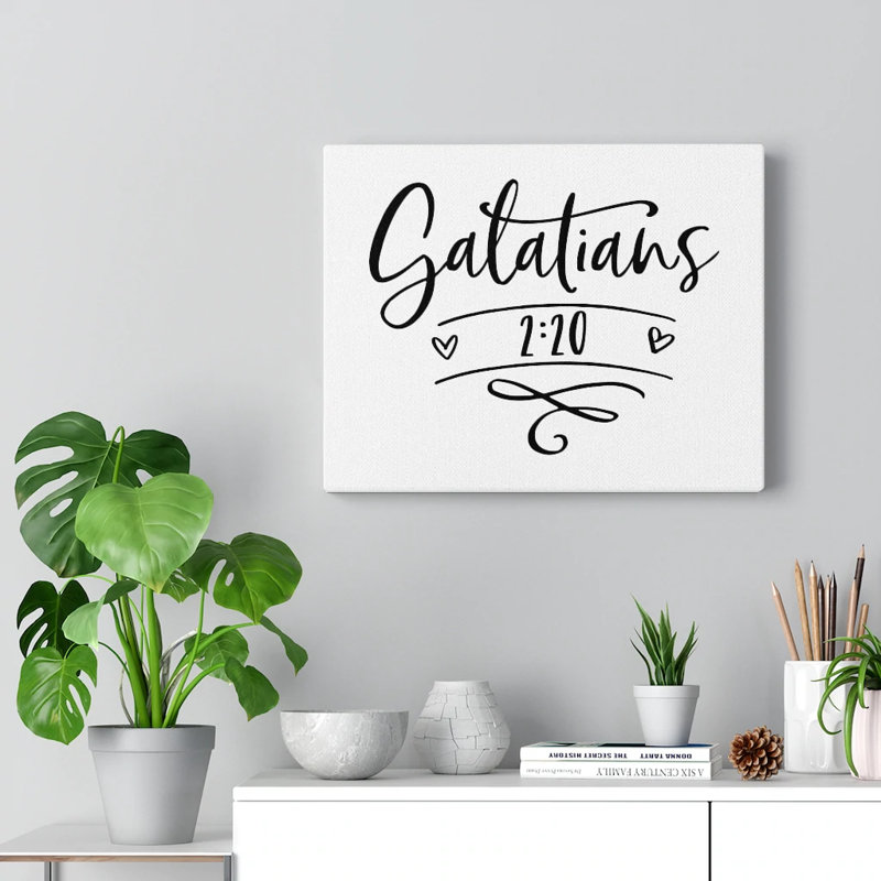 Galatians 2:20 - Wrapped Canvas Print, 46cm H x 61cm W