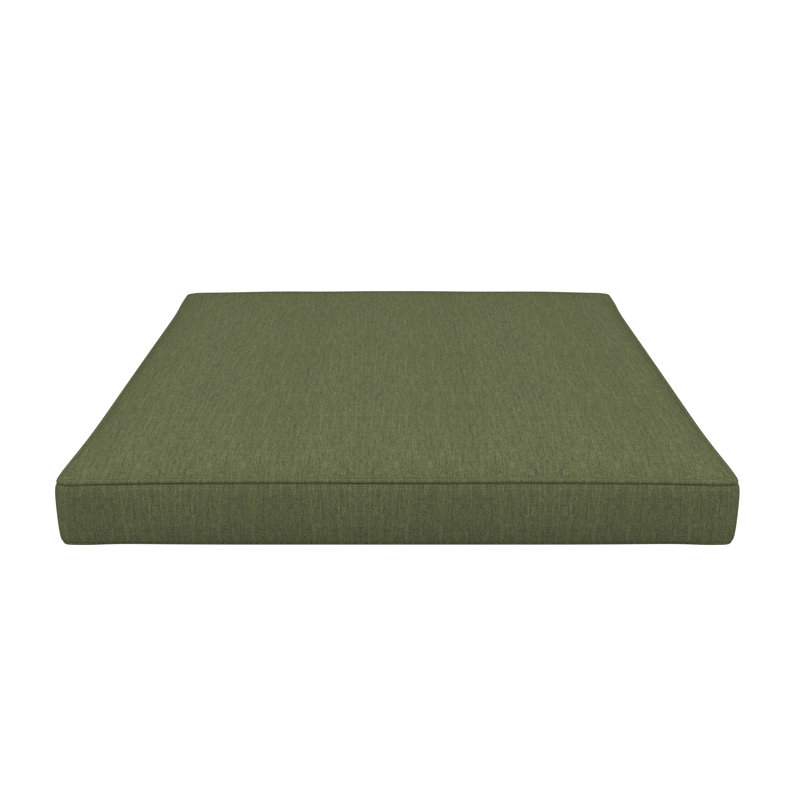 Sunbrella® Outdoor Ottoman Seat Cushion, 20" W x 22" D, Canvas Fern