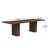 Calder 7-Piece Mid-Century Modern Wood Dining Table Set With Upholstered Arm Chairs-122905314