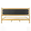 Base de lit plateforme en bois d'hévéa de qualité supérieure, conception moderne Mid-Century-890374901