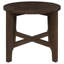 Table de bout ronde en bois massif brun foncé Mavis