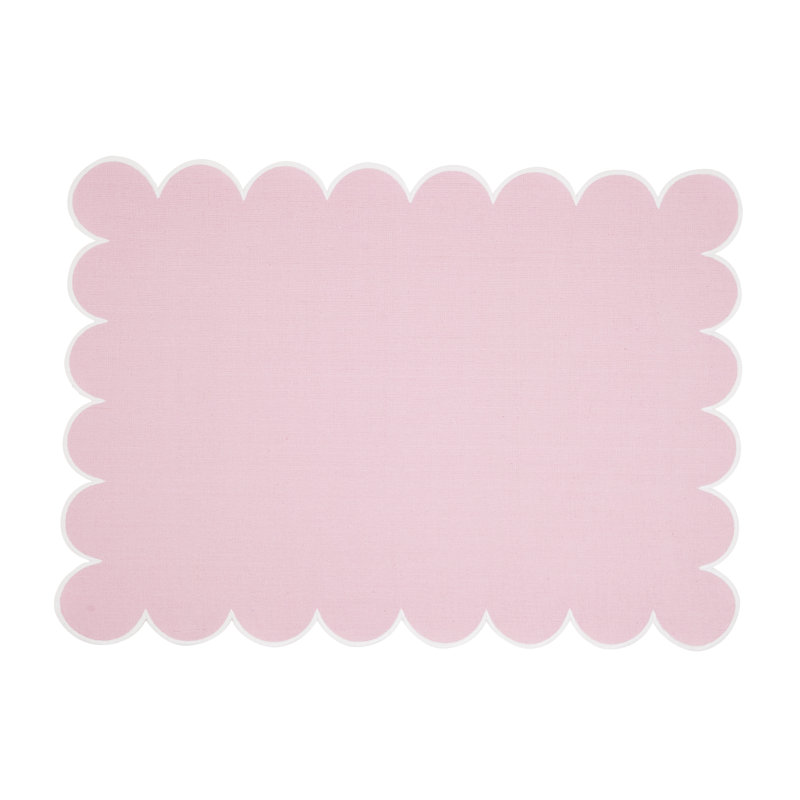 Napperons rectangulaires 100% coton Paddock, Rose clair