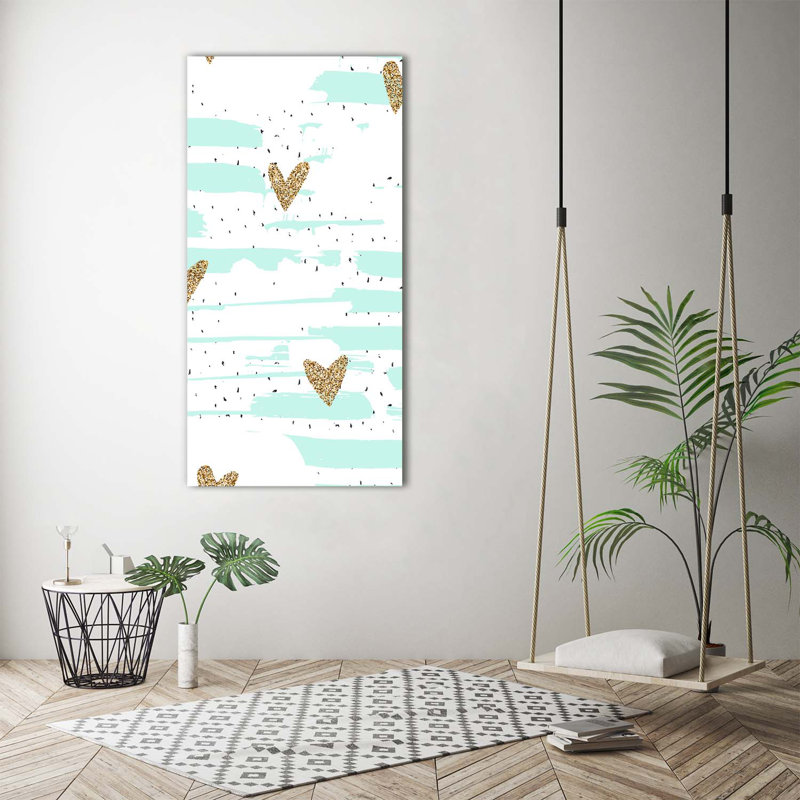 Hearts And Spots - Wrapped Canvas Print