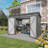 Metal Frame Storage Shed in As Pic, 9 ft, with 49 Kg Product Weight, Double Swing Doors, Sloped Roof