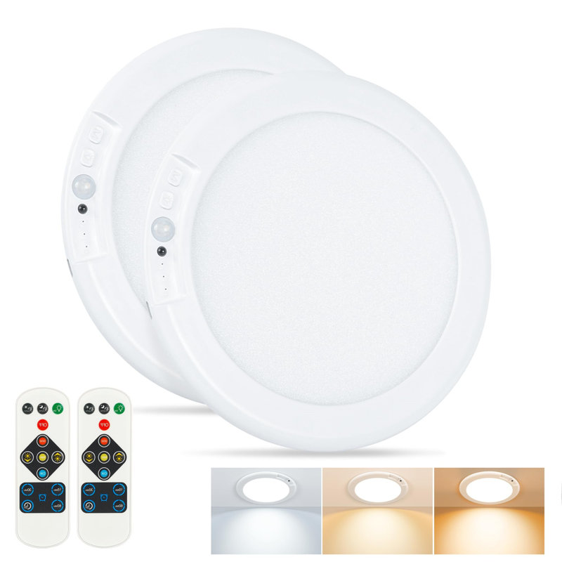 Ensemble de 2 plafonniers rechargeables, sans câblage
